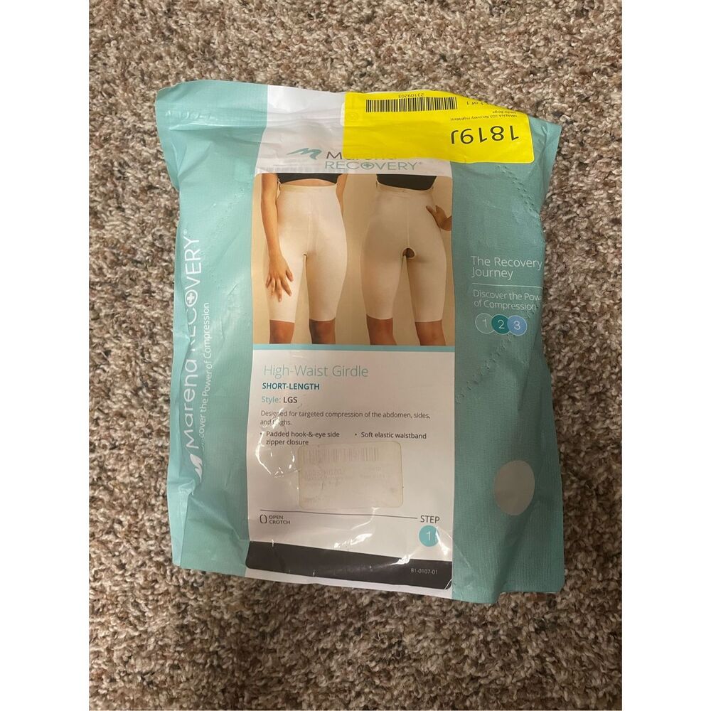 Marena High Waist Above-the-Knee Compression Recovery Girdle Stage 1 Open Crotch